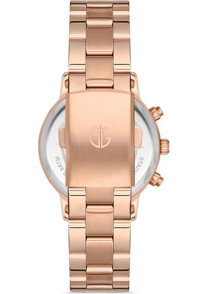 Davıd Guner Rose Kaplamalı Beyaz Kadranlı Kadın Kol Saati DG-8220LA-C1 modelleri