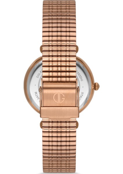 Davıd Guner Rose Kaplamalı Beyaz Kadranlı Kadın Kol Saati DG-8311LA-C1 modelleri