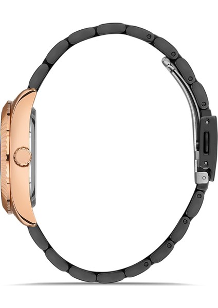 Davıd Guner Rose Siyah Kaplamalı Siyah Kadranlı Kadın Kol Saati DG-8385LA-R2 fiyatları