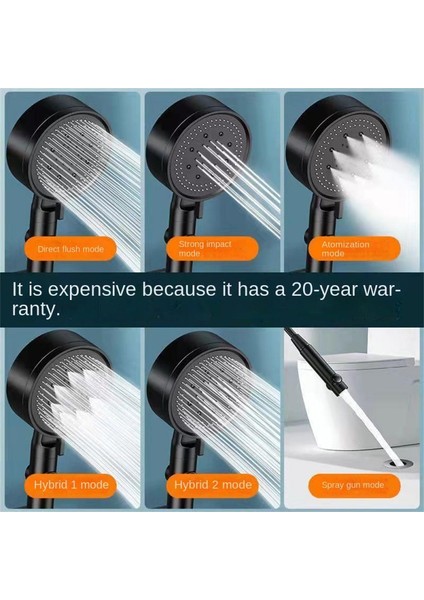 Hiçbir Düğme 06 5 Modu Duş Başlığı Ayarlanabilir Yüksek Basınçlı Su Tasarruflu Duş Başlığı Su Masajlı Duş Başlığı Banyo Aksesuarları Için (Yurt Dışından) fiyatları