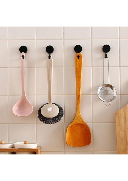 Pembe Koyu Kırmızı 10 Adet Kendinden Yapışkanlı Duvar Kanca Güçlü Sondaj Olmadan Robe Ceket Kanca Banyo Mutfak Havlusu Askı Kancaları Banyo Aksesuarları (Yurt Dışından)