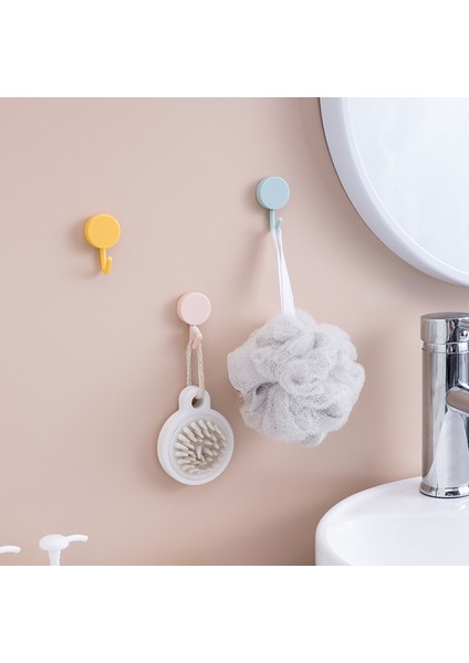 Pembe Koyu Kırmızı 10 Adet Kendinden Yapışkanlı Duvar Kanca Güçlü Sondaj Olmadan Robe Ceket Kanca Banyo Mutfak Havlusu Askı Kancaları Banyo Aksesuarları (Yurt Dışından)