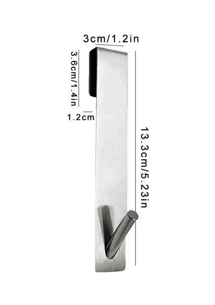 Silver-S Çok Amaçlı Çerçevesiz Kapı Kancaları Cam Kapı Tipi Havlu Askısı Depolama Askı Bornoz Kancaları Duş Kancası (Yurt Dışından)