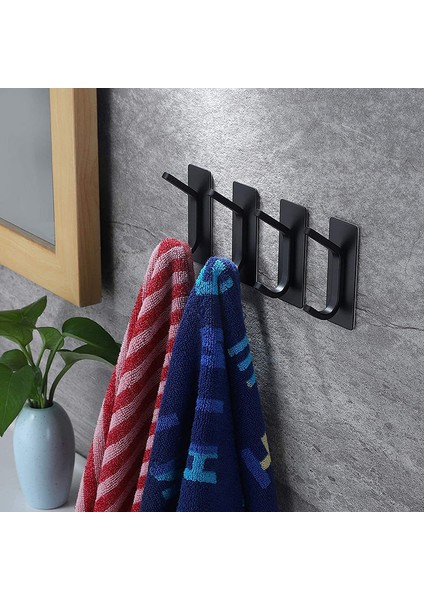 Gümüş Siyah Gümüş Bornoz Askısı Duvar Kanca Havlu Kanca Banyo Için Paslanmaz Çelik Ceket Askısı Paslanmaz Kanca Askı Mutfak Donanım Için (Yurt Dışından)