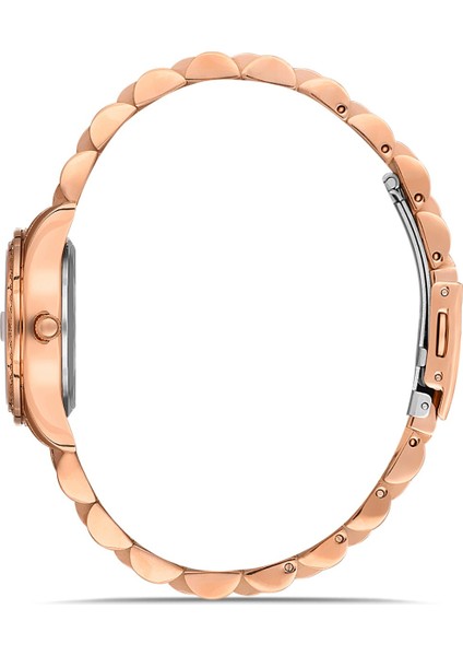 Davıd Guner Rose Kaplamalı Beyaz Kadranlı Kadın Kol Saati DG-8657LA-C1 fiyatları