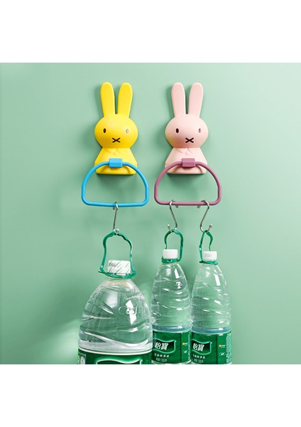 Yeşil Basit Havlu Askısı Banyo Havlusu Rafı Çocuk Karikatür Tavşan Havlu Rafı Sevimli Banyo Havlusu Askısı, Kumaş Kurutma Makinesi Plastik Raf (Yurt Dışından)