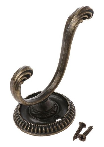 Bronz Ağır Duvar Kancaları Antika Askı Sağlam Dekoratif Portmantolar Çift Kanca Modern Tek Organizatör Ev Gereçleri Için (Yurt Dışından)