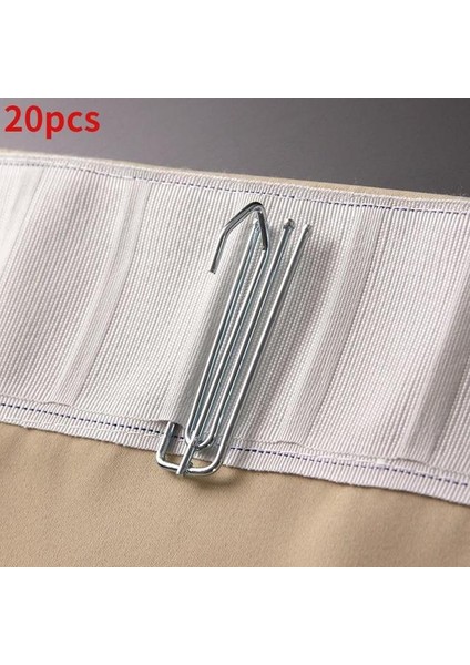 Gümüş-20 Adet 20 Adet Çelik Perde Asma Kancaları Halka Pencere Beyaz Ev Dekor Aksesuarları Yüksek Kalite (Yurt Dışından)
