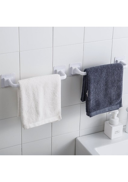 Beyaz 30.5 cm Yeni Hiçbir Delme Dikişsiz Banyo Havlu Askısı Mutfak Çok Fonksiyonlu Tencere Kapağı Bez Depolama Rafı Plastik Raf (Yurt Dışından) modelleri