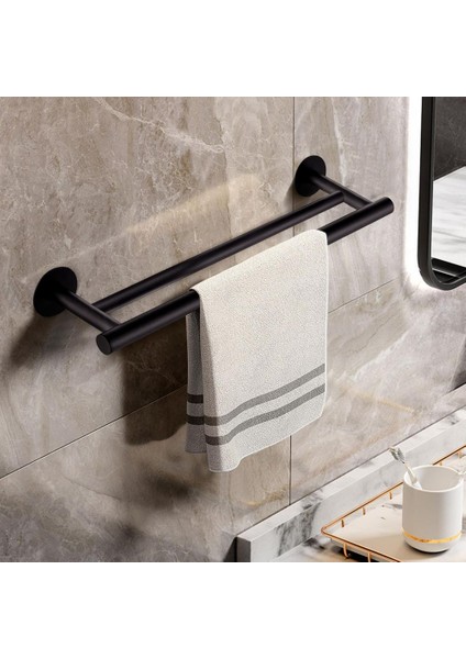 Gümüş Çift Katmanlı Kullanışlı Havluluk Güçlü Taşıma Kapasitesi Havlu Askısı Çift Katmanlı Havlu Asılı Duvar Asılı Havlu Depolama Tutucu (Yurt Dışından) fırsatları