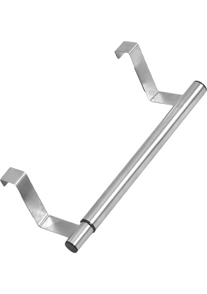 Gümüş Paslanmaz Çelik Çivisiz Kapı Arkasında Teleskopik Asılı Havlu Askısı El Havlusu Tutucu Mutfak El Havlusu Tutucu (Yurt Dışından)