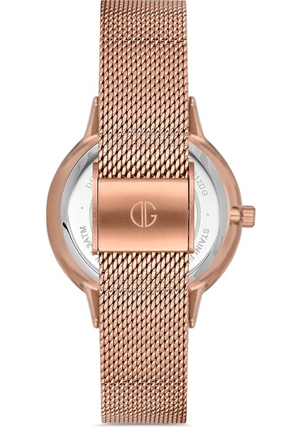 Davıd Guner Rose Kaplamalı Beyaz Kadranlı Kadın Kol Saati DG-8310LC-C1 modelleri