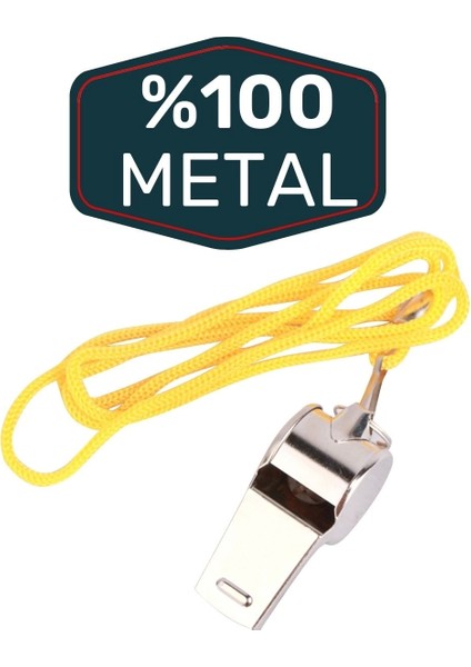 Metal Ipli Ikaz Düdüğü 24 Adet