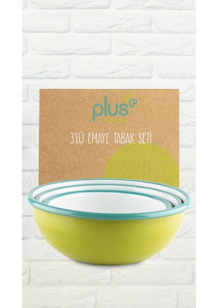 Plus Emaye 3'lü Kase