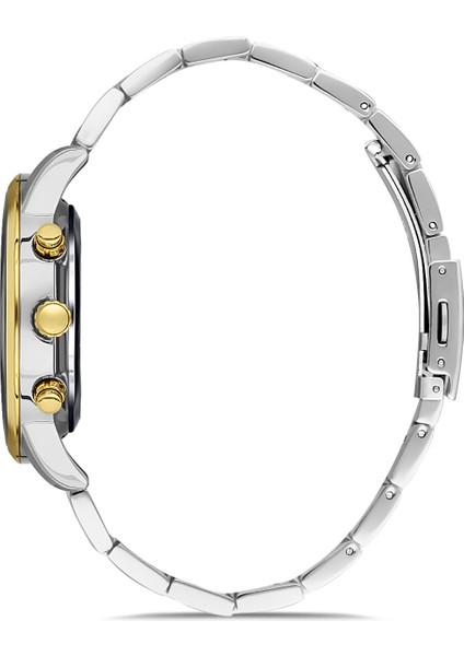 Davıd Guner Sarı Beyaz Kaplamalı Gri Kadranlı Erkek Kol Saati DG-8392GA-D9 fiyatları