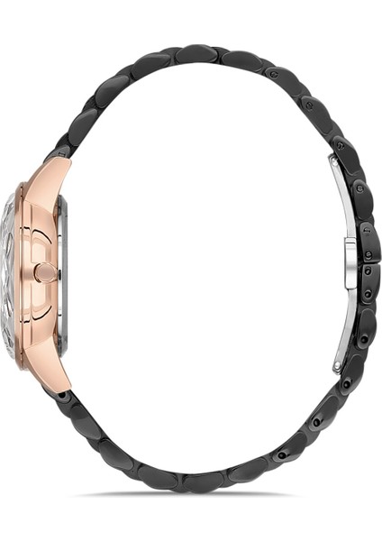 Davıd Guner Rose Siyah Kaplamalı Siyah Kadranlı Kadın Kol Saati DG-8185LA-R2 fiyatları