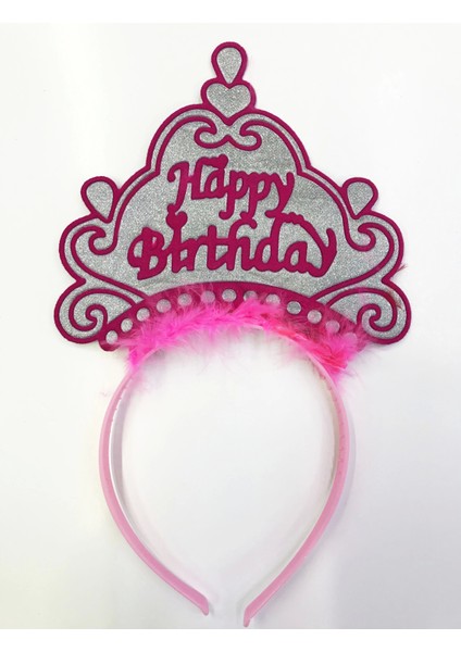 Happy Birthday Yazılı Neon Renk Taç 12 Adet indirimleri