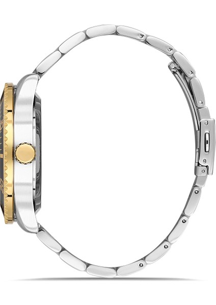 Davıd Guner Sarı Beyaz Kaplamalı Siyah Kadranlı Erkek Kol Saati DG-8851GA-D2 fiyatları