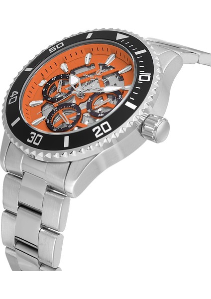 Davıd Guner Gümüş Siyah Kaplamalı Somon Kadranlı Erkek Kol Saati DG-8851GA-J16 modelleri