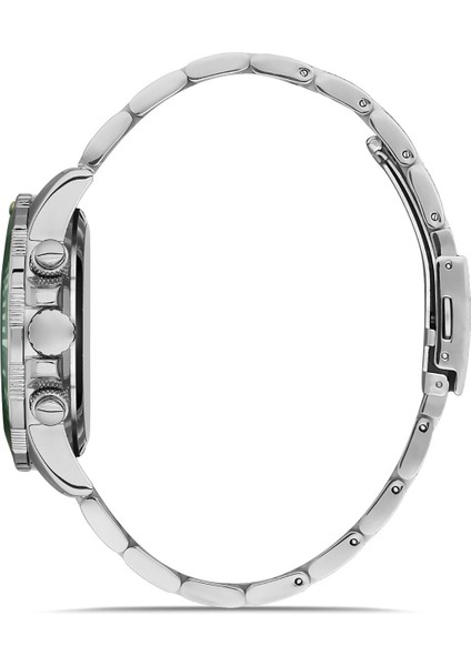 Davıd Guner Gümüş Kaplamalı Yeşil Kadranlı Erkek Kol Saati DG-8376GA-A10 fiyatları