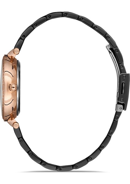 Davıd Guner Rose Siyah Kaplamalı Siyah Kadranlı Kadın Kol Saati DG-8253LA-R2 fiyatları