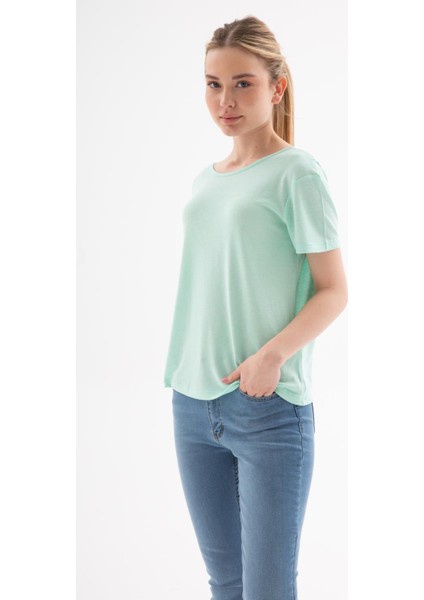 Çift Taraflı Dantelli Bluz Mint fırsatları