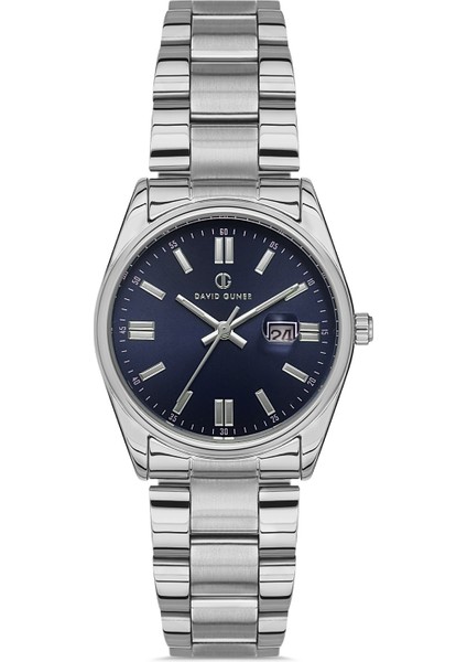 Davıd Guner Gümüş Kaplamalı Mavi Kadranlı Kadın Kol Saati DG-8391LA-A3