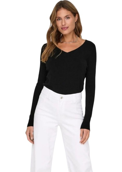 Kadın V Yaka Triko Kazak 15333990 modelleri