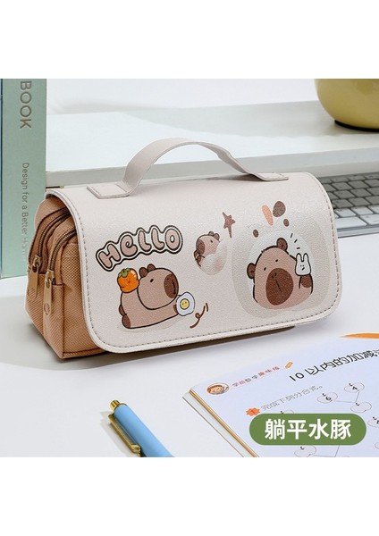 Flip Kalem Kılıfı Kirlenmeye Dayanıklı Büyük Kapasiteli Kırtasiye Çantası (Yurt Dışından) fırsatları