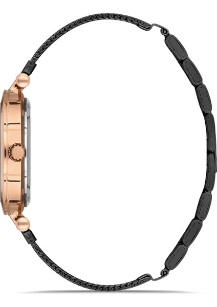 Davıd Guner Rose Siyah Kaplamalı Siyah Kadranlı Kadın Kol Saati DG-8241LC-R2 fiyatları