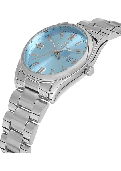 Davıd Guner Gümüş Kaplamalı Açık Mavi Kadranlı Kadın Kol Saati DG-8391LA-A18 modelleri