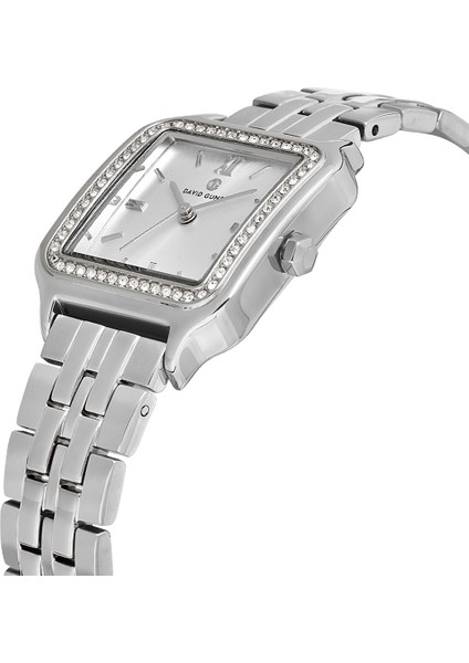 Davıd Guner Gümüş Kaplamalı Beyaz Kadranlı Kadın Kol Saati DG-8708LA-A1 modelleri