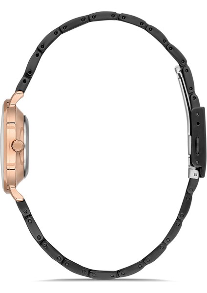 Davıd Guner Rose Kaplamalı Siyah Kadranlı Kadın Kol Saati DG-8172LA-R2 fiyatları