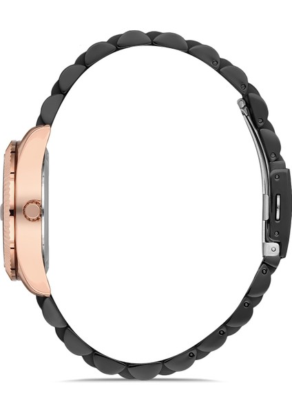 Davıd Guner Rose Siyah Kaplamalı Siyah Kadranlı Kadın Kol Saati DG-8149LA-R2 fiyatları