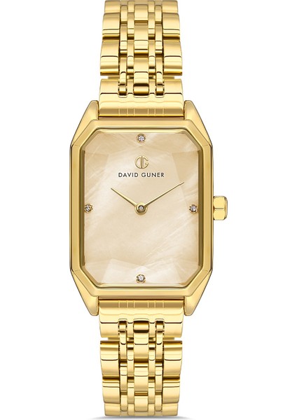 Davıd Guner Sarı Kaplamalı Sarı Kadranlı Kadın Kol Saati DG-8417LA-B4
