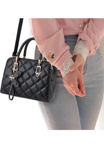 Kore Tarzı Moda Eşkenar Eşdeğer Çanta, Kadın Çantası Basit Omuz Messenger Çantası (Yurt Dışından) modelleri