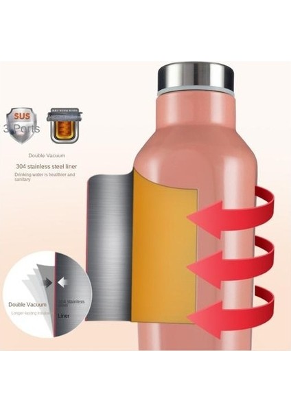 500ML 304 Paslanmaz Çelik Termos Kupası, Açık Hava Spor Su Şişesi, Öğrenci Büyük Kapasiteli Su Kupası (Yurt Dışından) modelleri