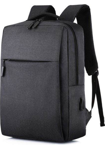 Oxford Kumaş Düz Renk Bilgisayar Çantası 14 Inç 15.6 Inç Dizüstü Sırt Çantası Erkek Iş Seyahati Sırt Çantası (Yurt Dışından)