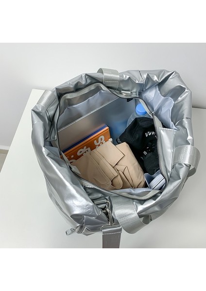 Kadınlar Için Puffer Tote Çanta Büyük Kapasiteli Hafif Omuz Çantası (Yurt Dışından)
