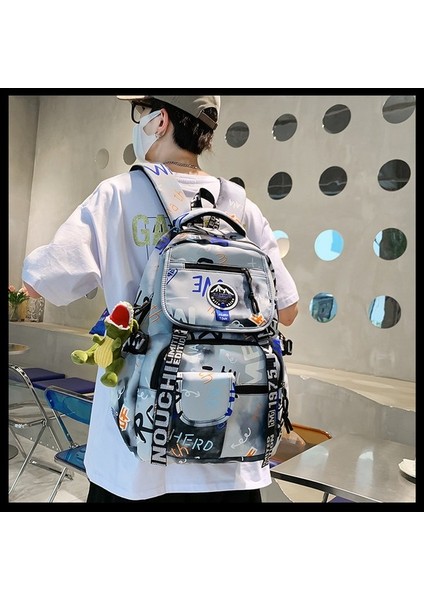 Graffiti Okul Çantası Spor Çantası Lise Üniversite Öğrencisi Sırt Çantası (Yurt Dışından) fırsatları