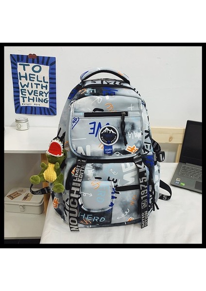 Graffiti Okul Çantası Spor Çantası Lise Üniversite Öğrencisi Sırt Çantası (Yurt Dışından) fiyatları