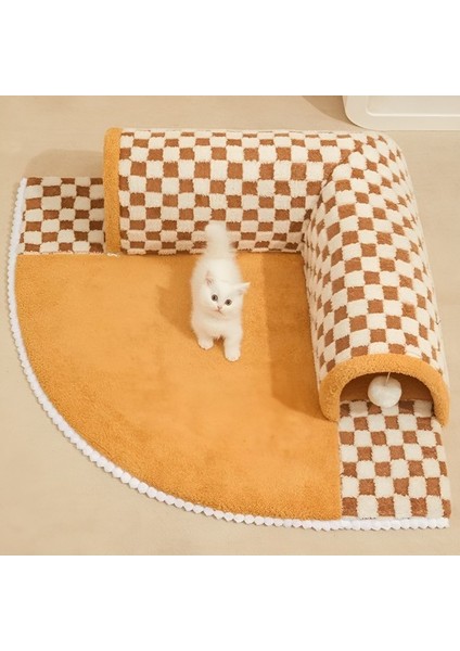Ekose Desenli Yumuşak Kedi ve Köpek Kapalı Kedi Tüneli (Yurt Dışından) fırsatları