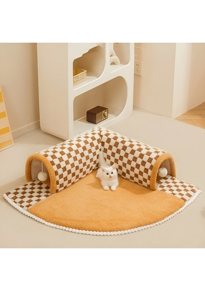 Ekose Desenli Yumuşak Kedi ve Köpek Kapalı Kedi Tüneli (Yurt Dışından) indirimleri
