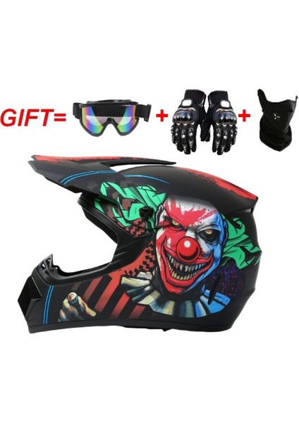 Uni Yetişkin Motosiklet Kaskı Off-Road Kask Seti (Yurt Dışından)