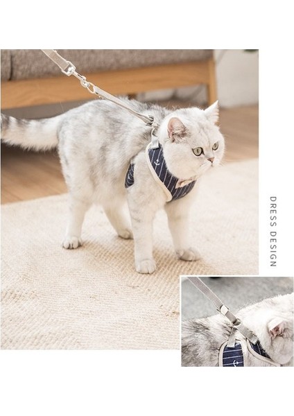 Kedi Tasması ， Yavru Yelek Tipi Göğüs Kayışı Anti-Escape Kedi Tasması (Yurt Dışından)