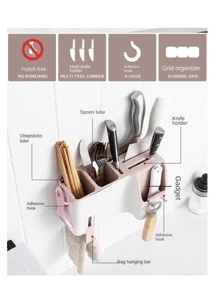 Plastik Çubuklar Kafes, Mutfak Boşaltılabilir Çubuklar Için Duvara Monte Çift Amaçlı (Yurt Dışından) fırsatları