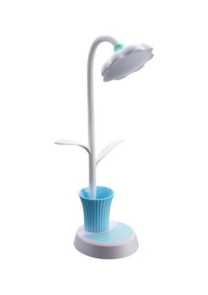 Yaratıcı Güneş Çiçek Kalemi Tutucu Masa Lambası, USB Şarj Yatak Odası Masaüstü LED Lamba, Öğrenci Yurt Göz Koruma Masa Lambası (Yurt Dışından)