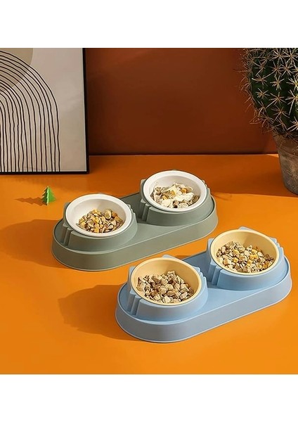 Mikopet Çift Bölmeli Mama ve Su Kabı