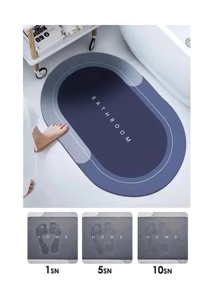 Oval Süper Emıcı Banyo Paspası