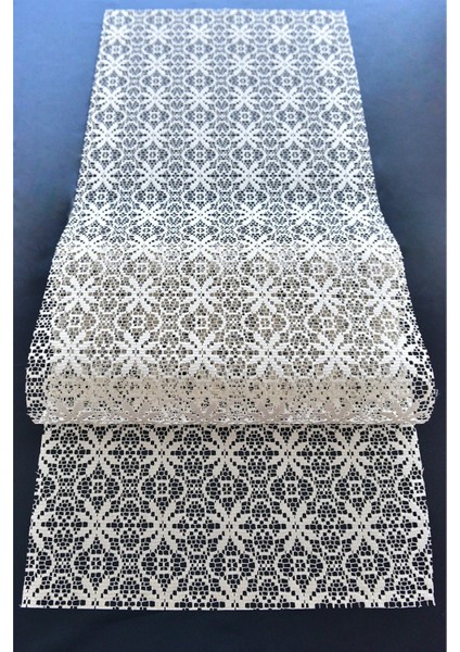 Çiçek Desen Krem Runner 40X140 cm